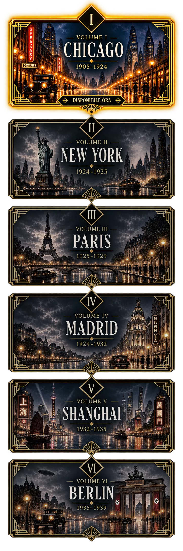 SPEAKEASY - The Graphic Novel - Sei volumi, sei città: Chicago, New York, Paris, Madrid, Shanghai e Berlin